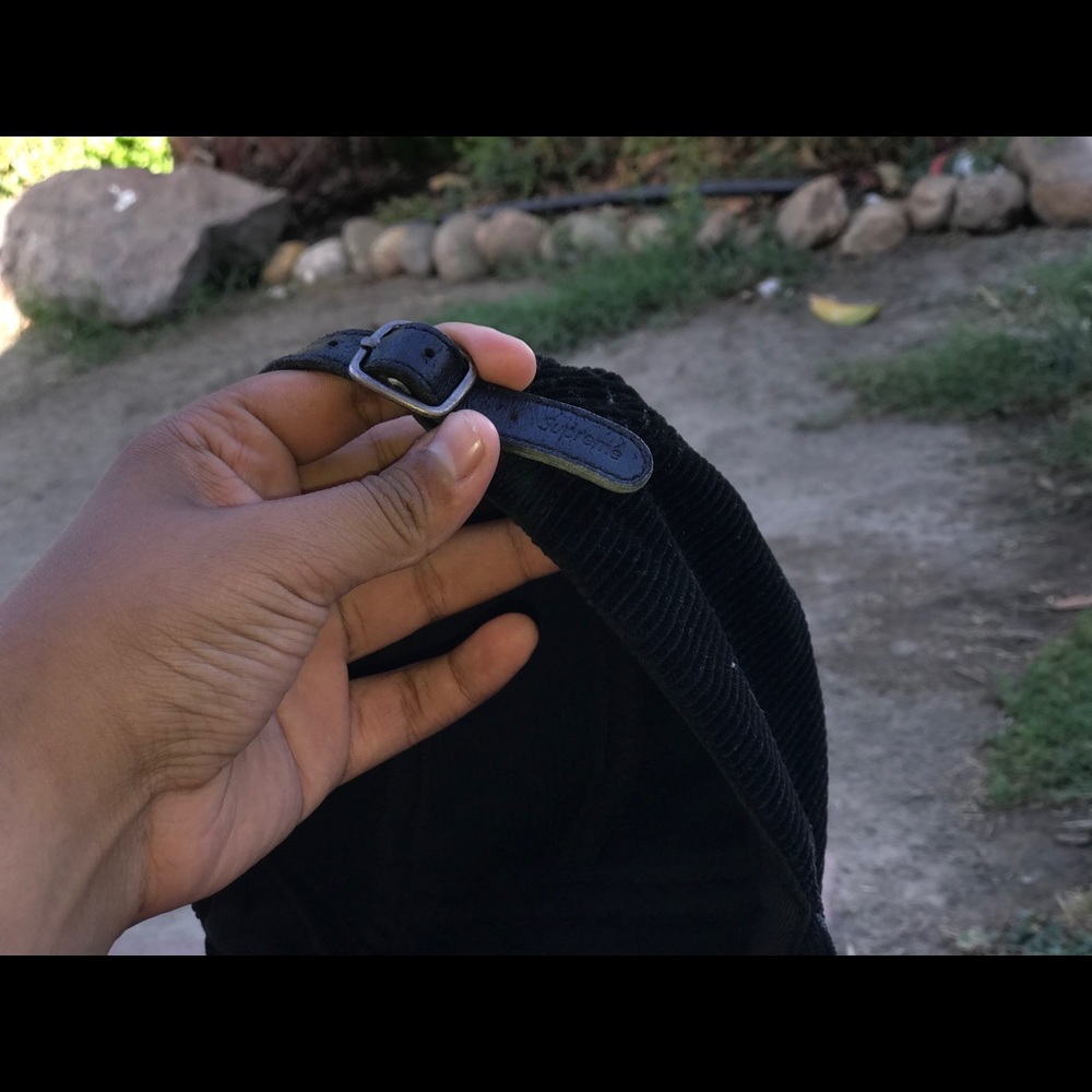 Supreme Corduroy Camp Cap (SS18) Black - Picture 8 of 8